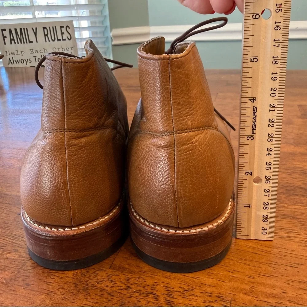 Stacy Adams Madison II Chukka Boots tan olive size 10.5 D brown leather suede